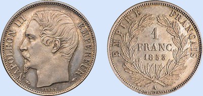 1 Franc NAPOLEON III Grosse tte